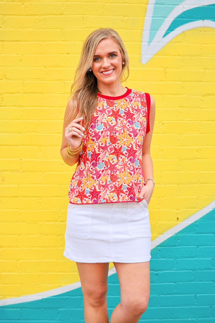 Heatwave Ribbed Tank- Starfish Coast