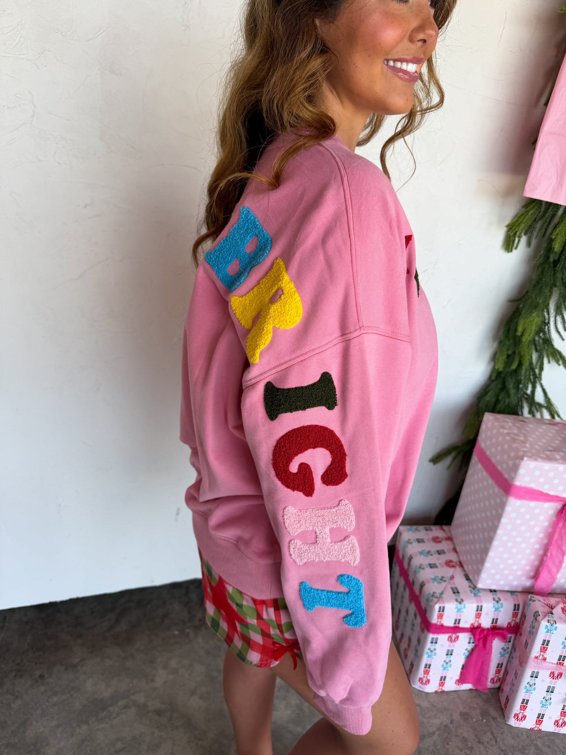 PREORDER- MERRY MESSAGE SWEATSHIRT by BLAKELEY