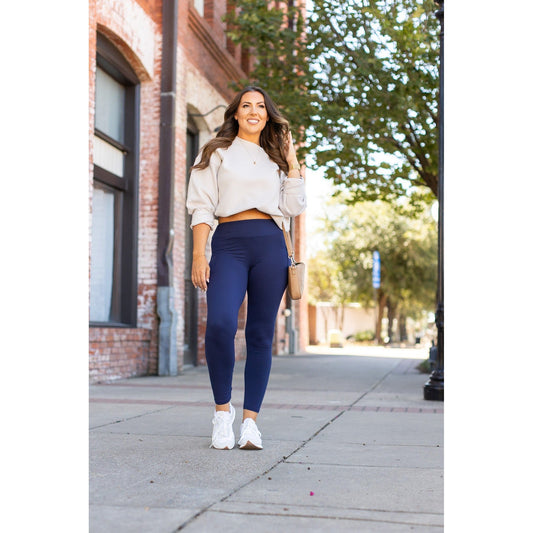 PreOrder  | The Nyla -  Navy Full-Length with Pocket Leggings
