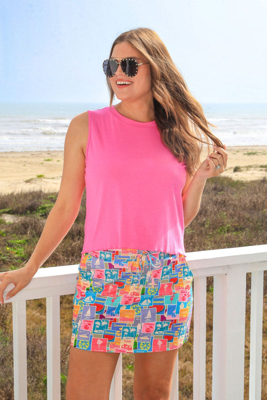 Banks Basic Lettuce Tank- Pink by Jess Lea