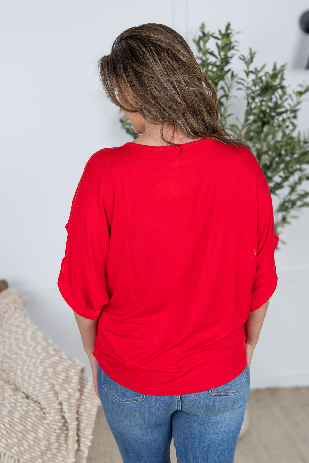 IN STOCK Darcy Dolman Top - Red FINAL SALE