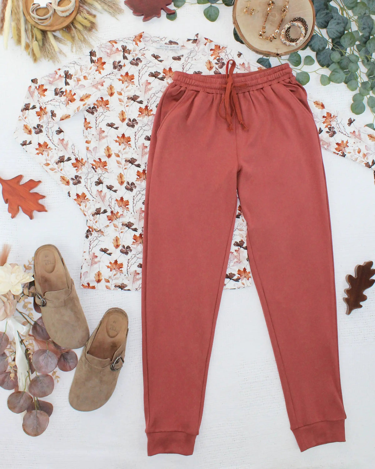 IN STOCK Cloud Joggers - Brick by Michelle Mae