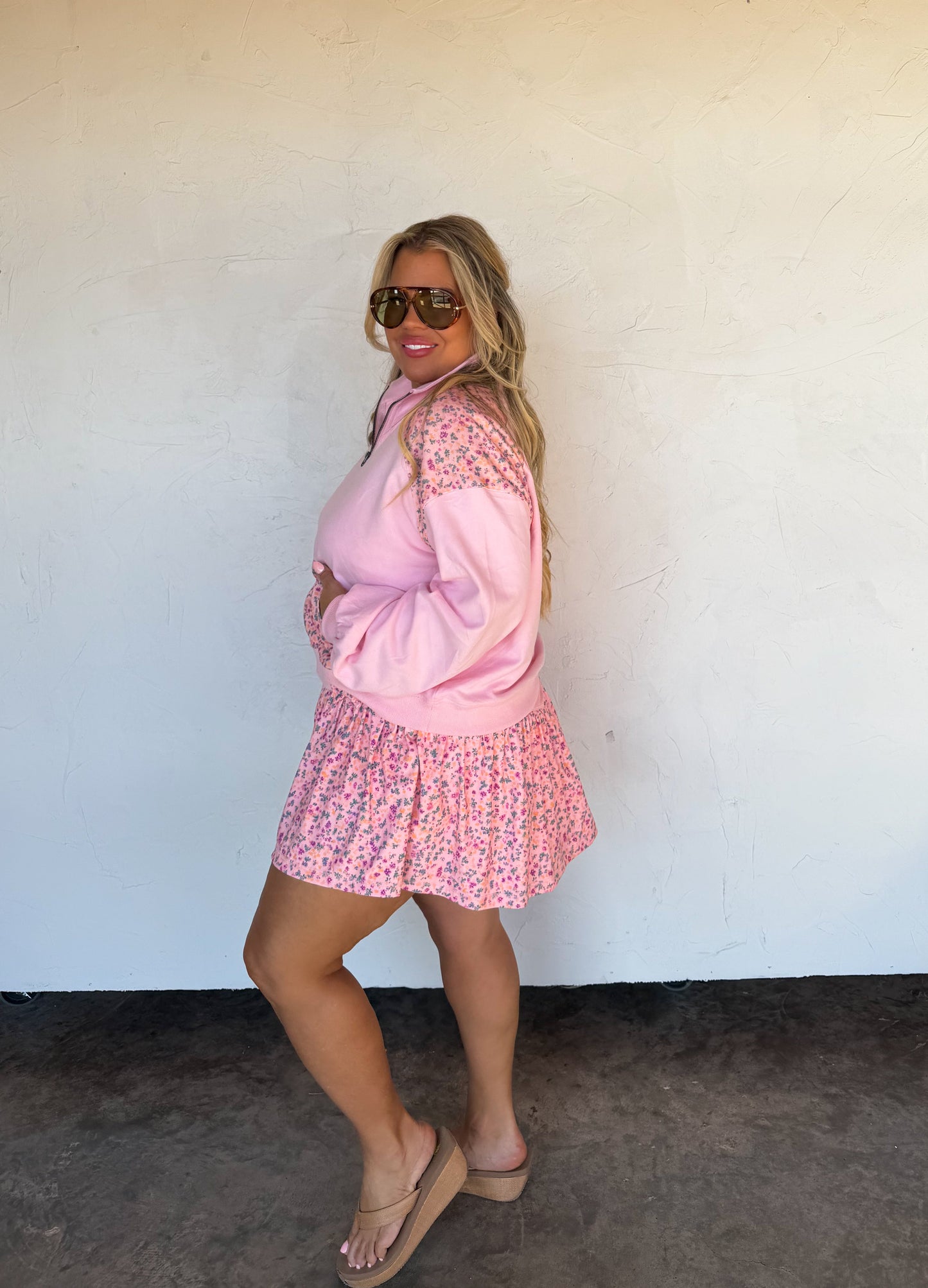 JUST LIVING QUARTER ZIP PULLOVER