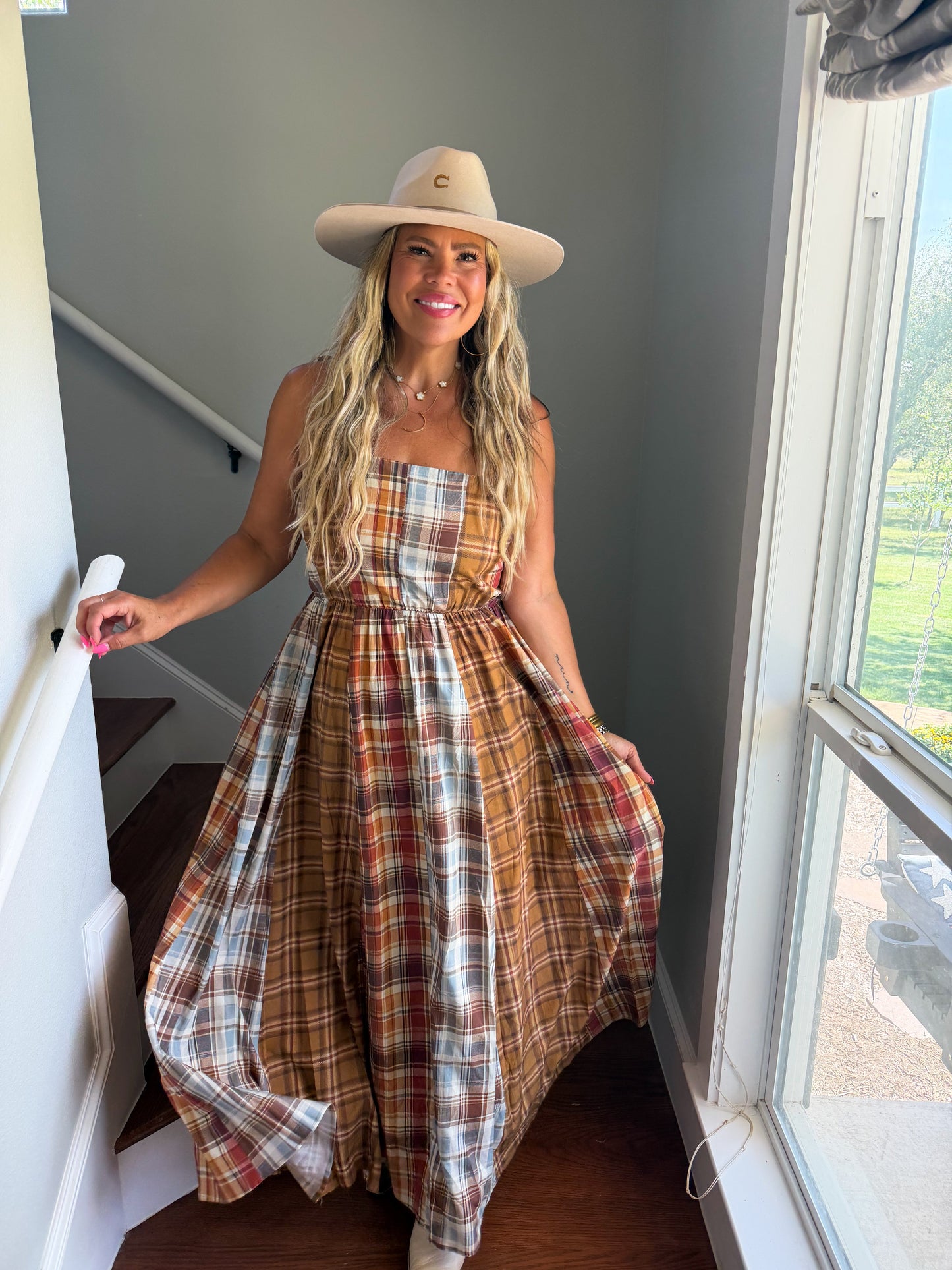 PREORDER- THE ASHFORD PLAID MAXI DRESS by Blakeley
