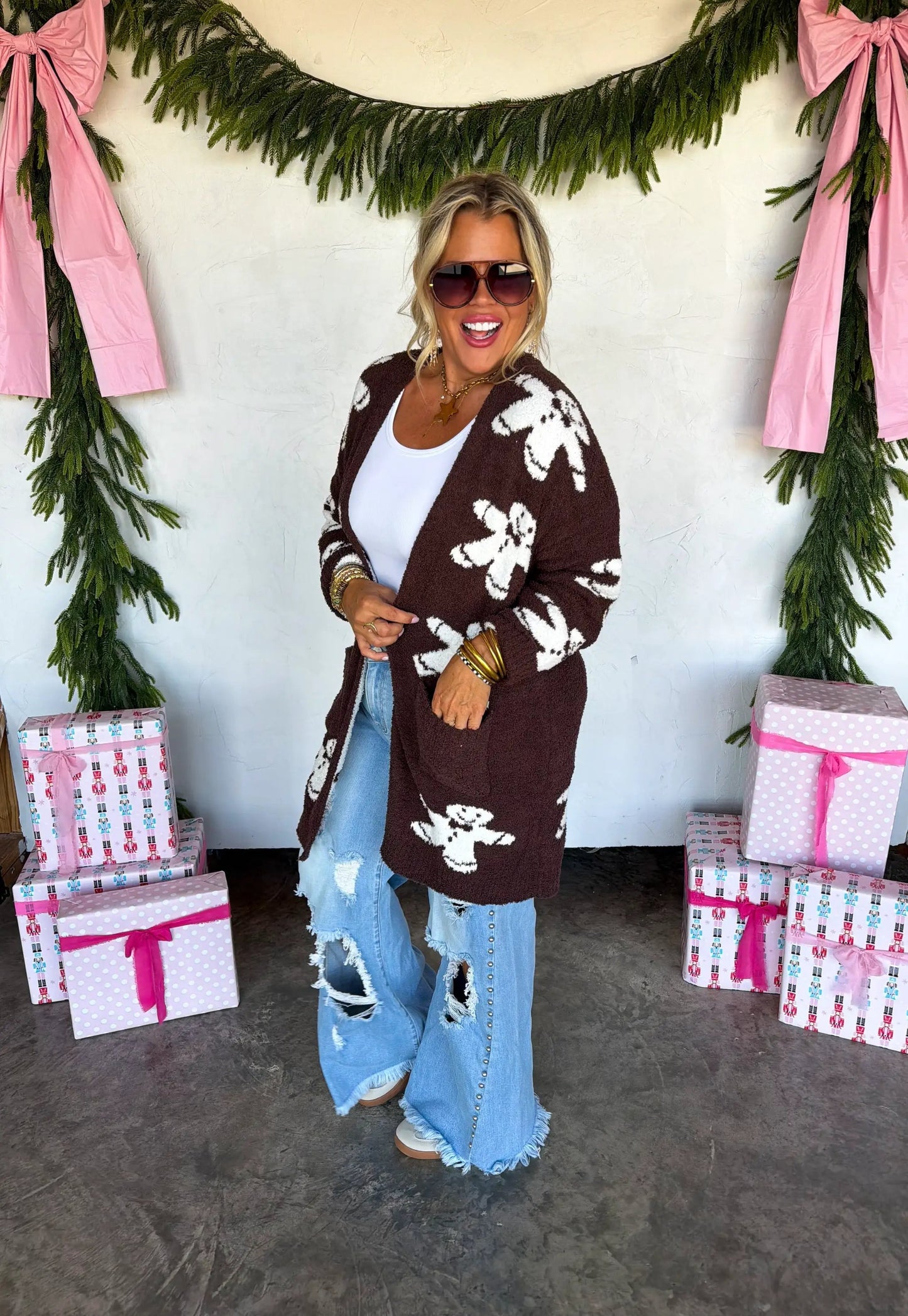 PREORDER- COZY CHRISTMAS CLOUD CARDIGAN by BLAKELEY