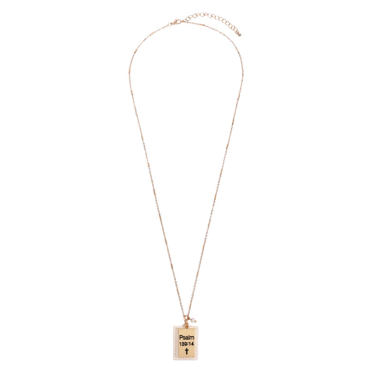 PSALM 139:14 ENGRAVED PLATE POCKET NECKLACE