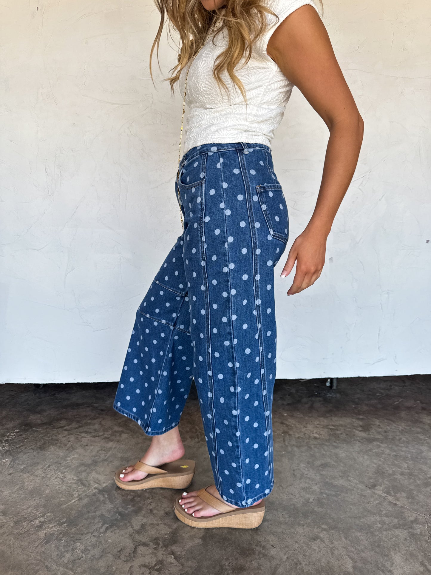 Blakeley Darling Dot Barrel Jeans - Preorder by Blakeley