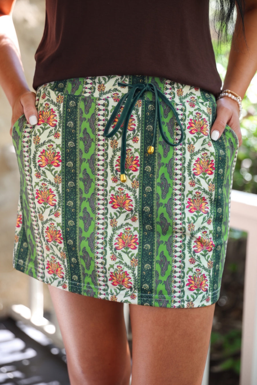 Paisley Manor Skort Preorder Boho Print With Rich Fall Tones