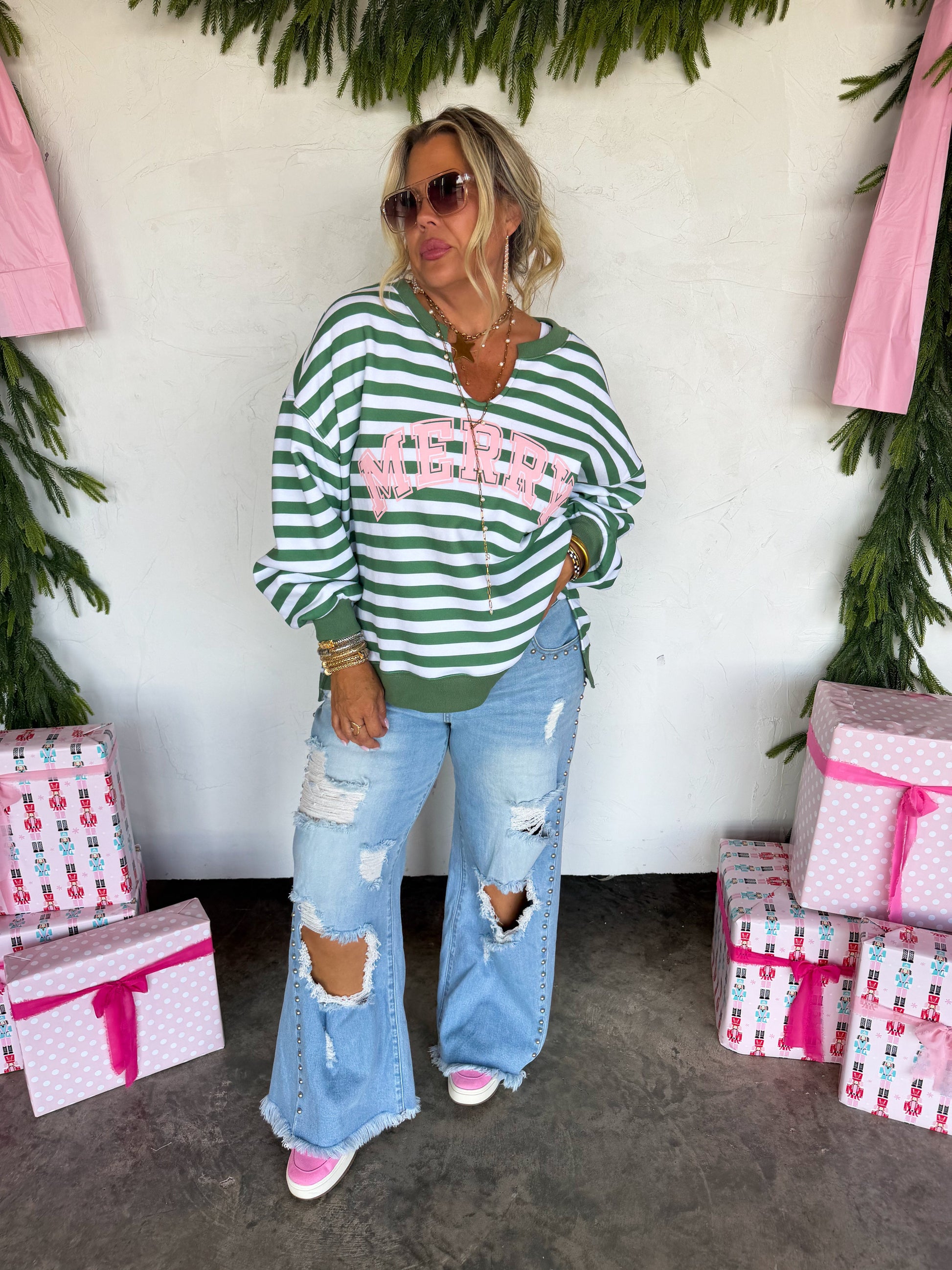 PREORDER- JOLLY & MERRY OVERSIZED PULLOVER by BLAKELEY