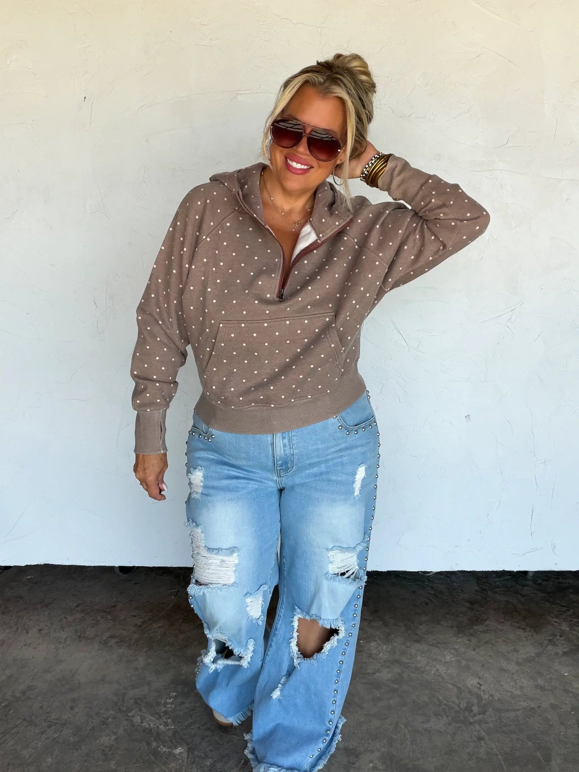 PREORDER- POLKA & STRIPE EASY DOES IT PULLOVER by BLAKELEY