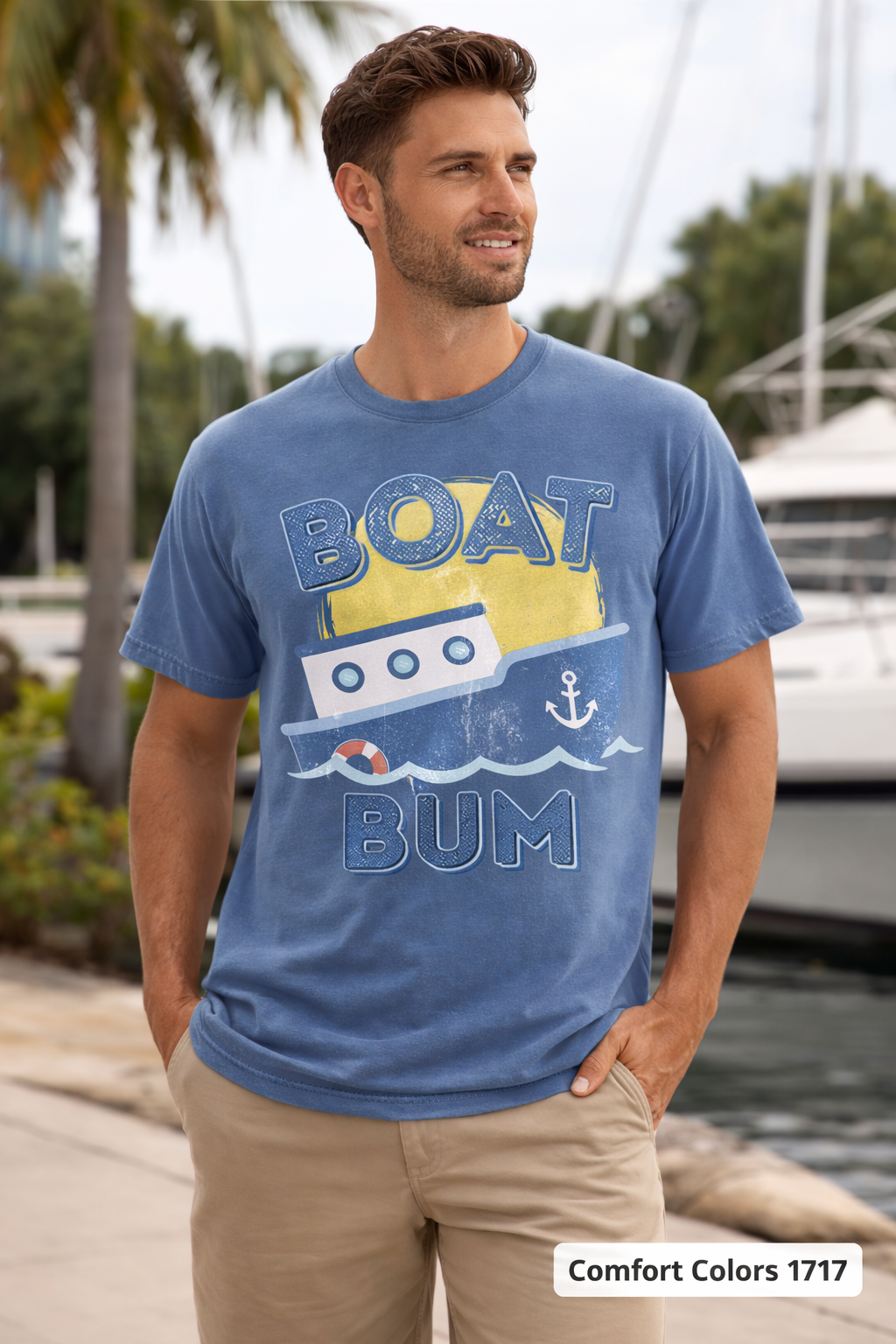 Boat Bum Lake T-Shirt by Knitted Grace