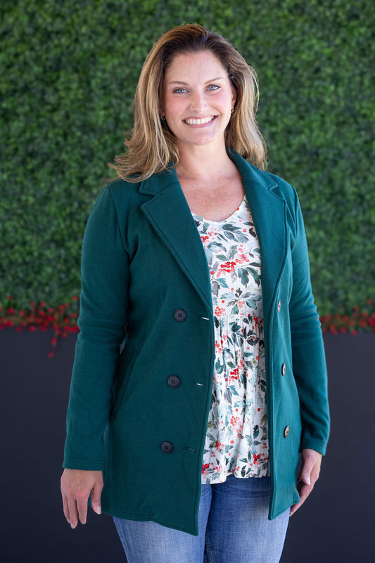 IN STOCK Scarlett Sweater Jacket - Hunter Green FINAL SALE