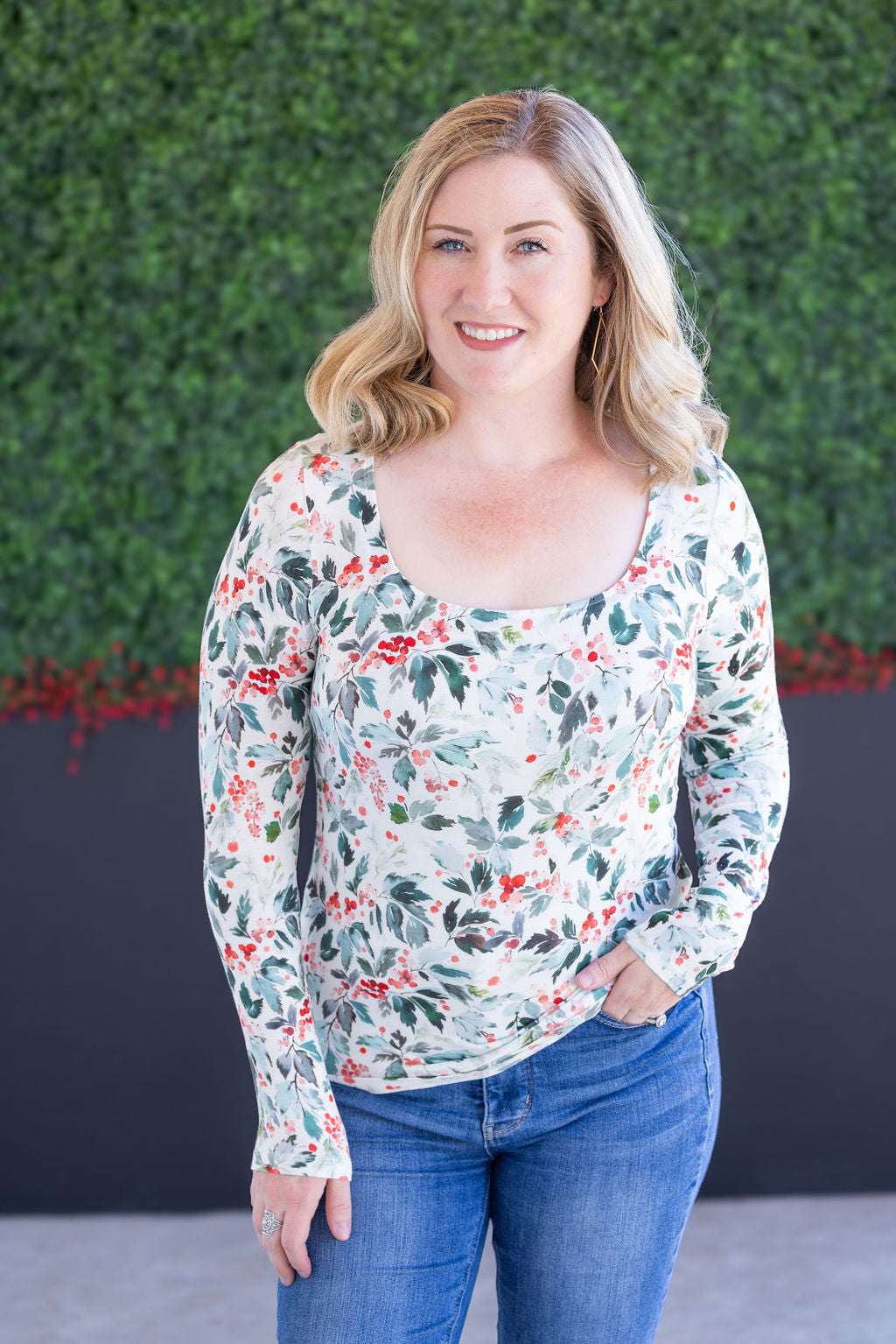 IN STOCK Alyssa Long Sleeve Top - Winter Berry FINAL SALE