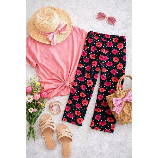 Ready to Ship | The Lisa- Floral Capri Leggings