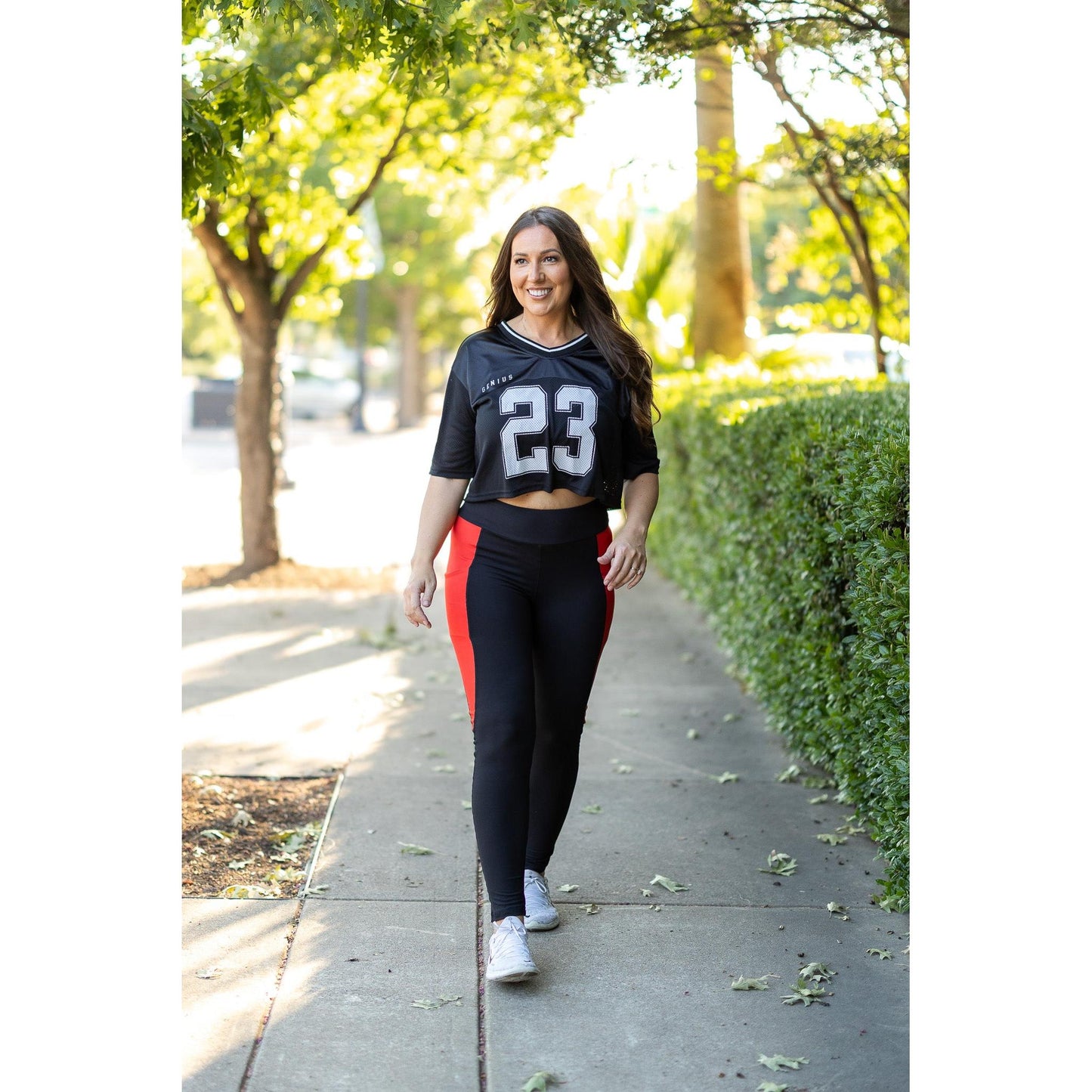 Ready to Ship | The Roxie - Red Panel Full Length Leggings