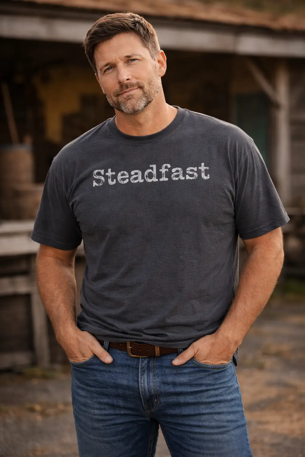 Steadfast Mens T Shirt by Knitted Grace Boutique
