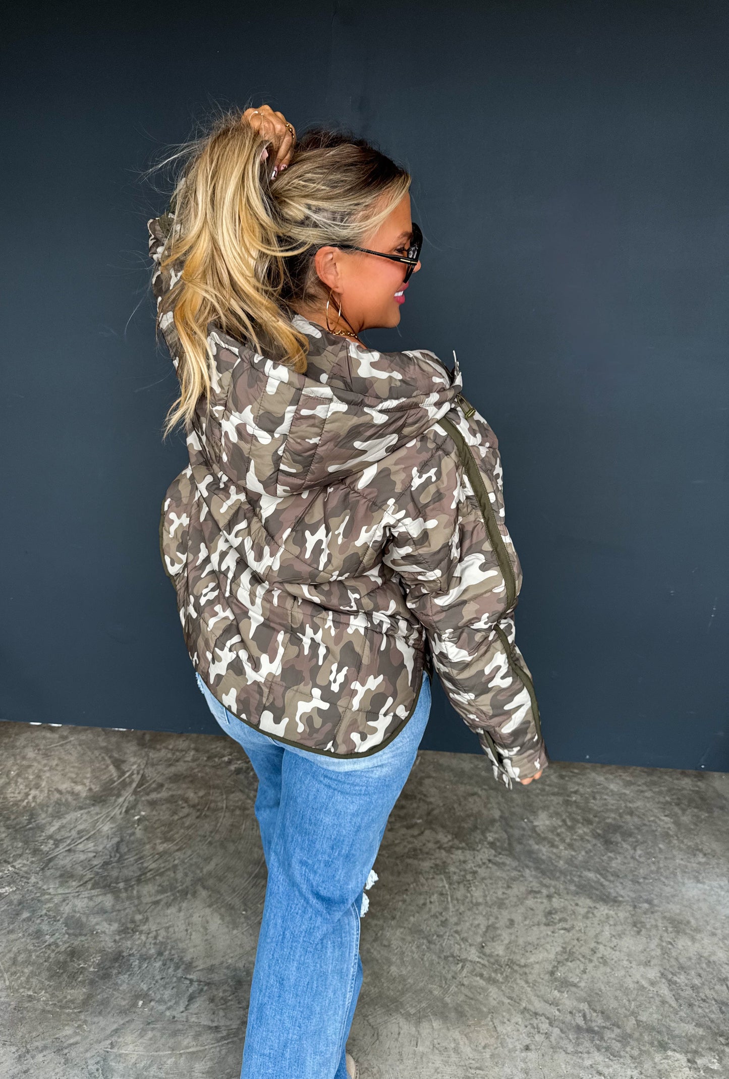 PRINTED PEYTON PUFFER JACKET