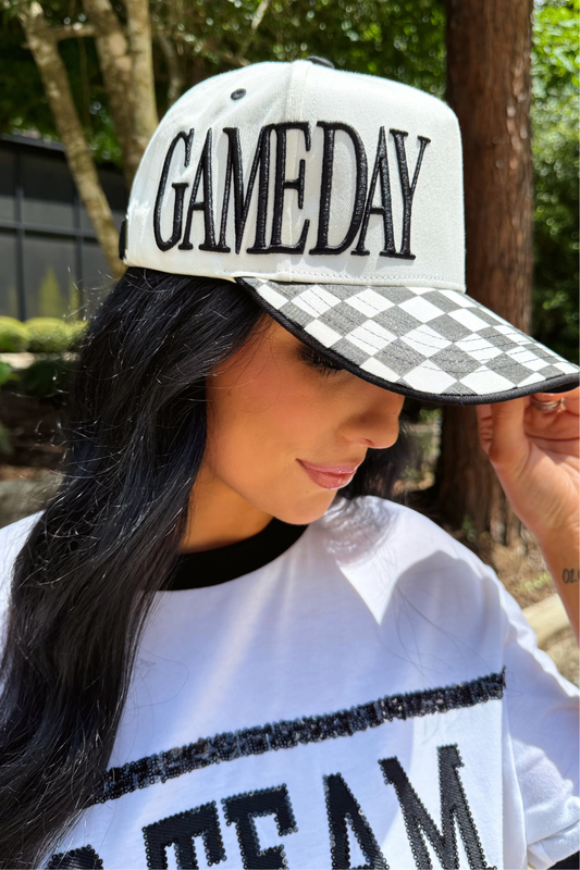 PREORDER- Game Day Checkered Hat by Jess Lea