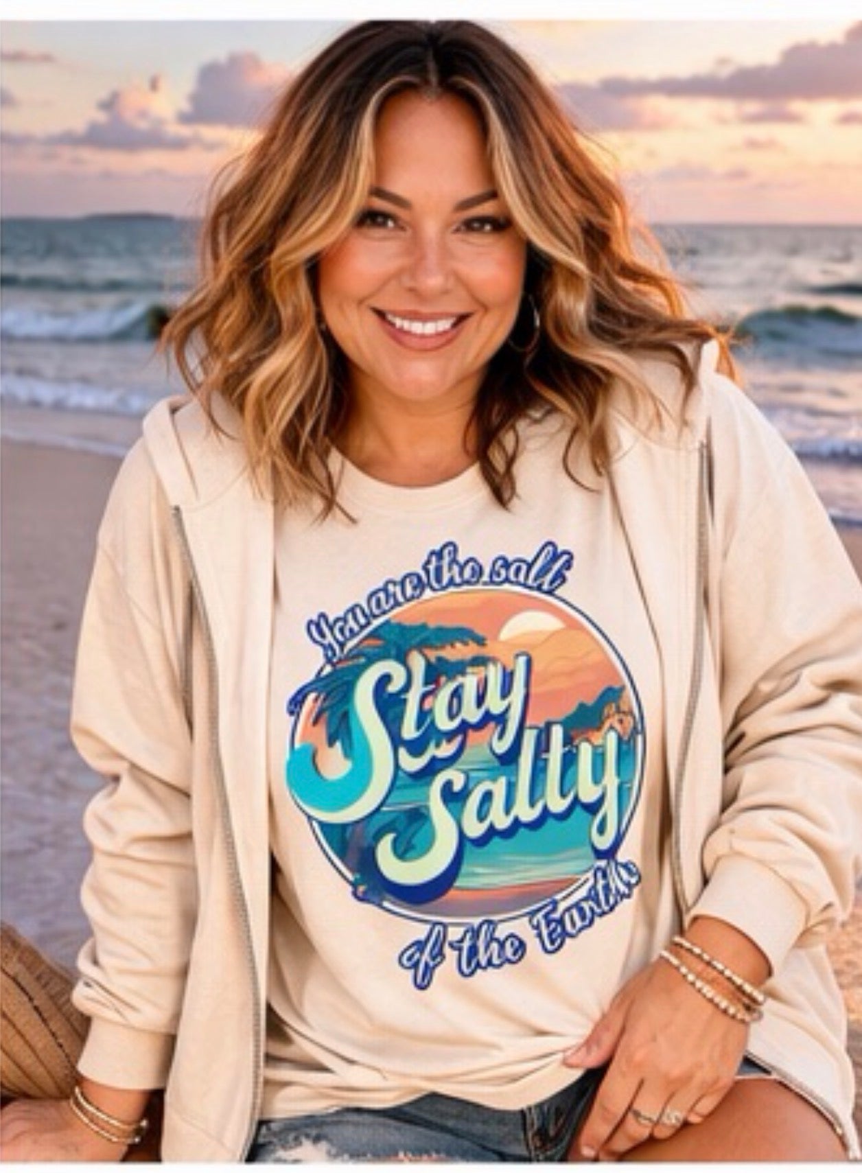 Stay Salty Coastal Faith Tee