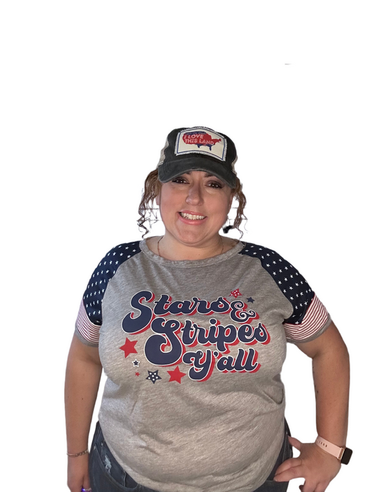 Stars and Stripes Y'All by Knitted Grace Boutique
