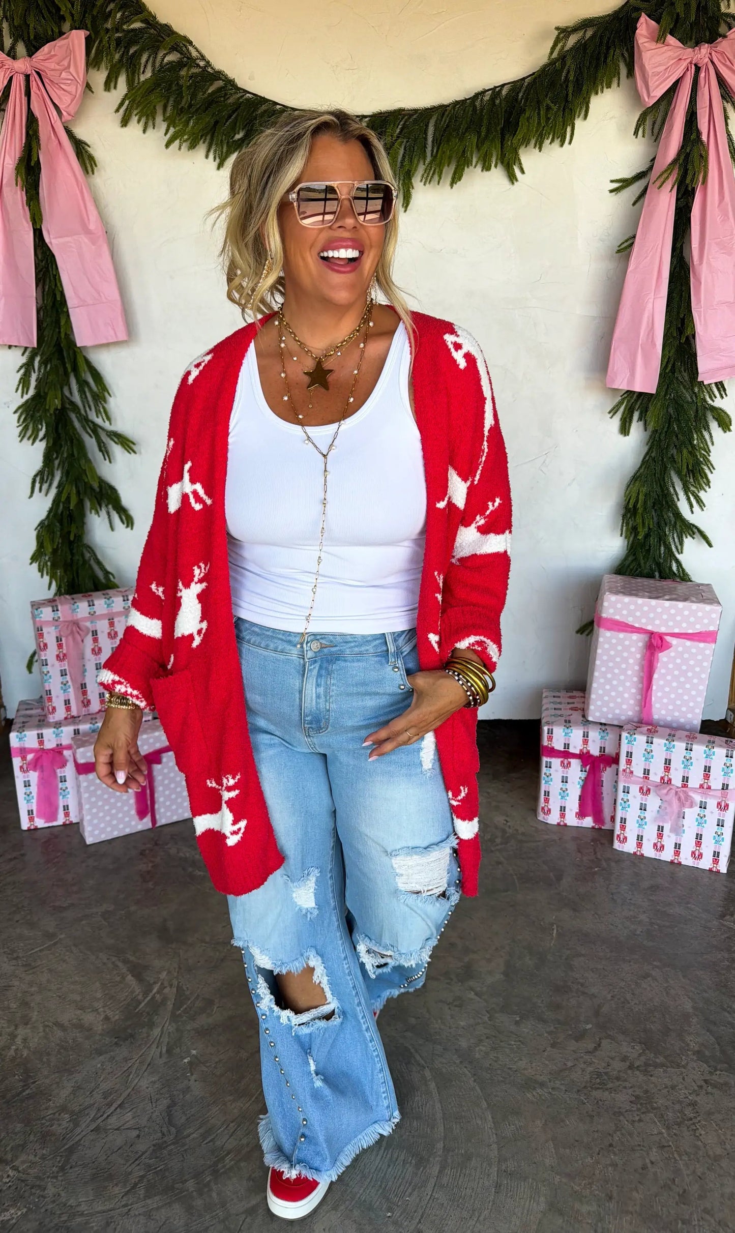 PREORDER- COZY CHRISTMAS CLOUD CARDIGAN by BLAKELEY