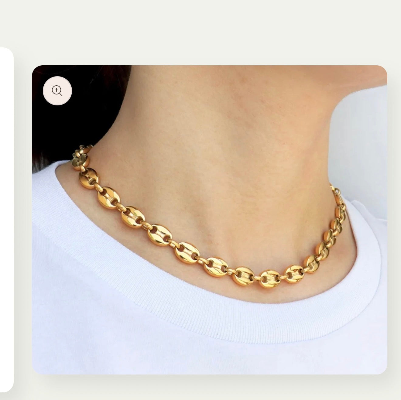 Coffee Bean Water-resistant 18k Gold-plated Necklace by Knitted Grace Boutique