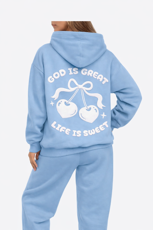 God Is Great Life Is Sweet Two-Piece Lounge Set
