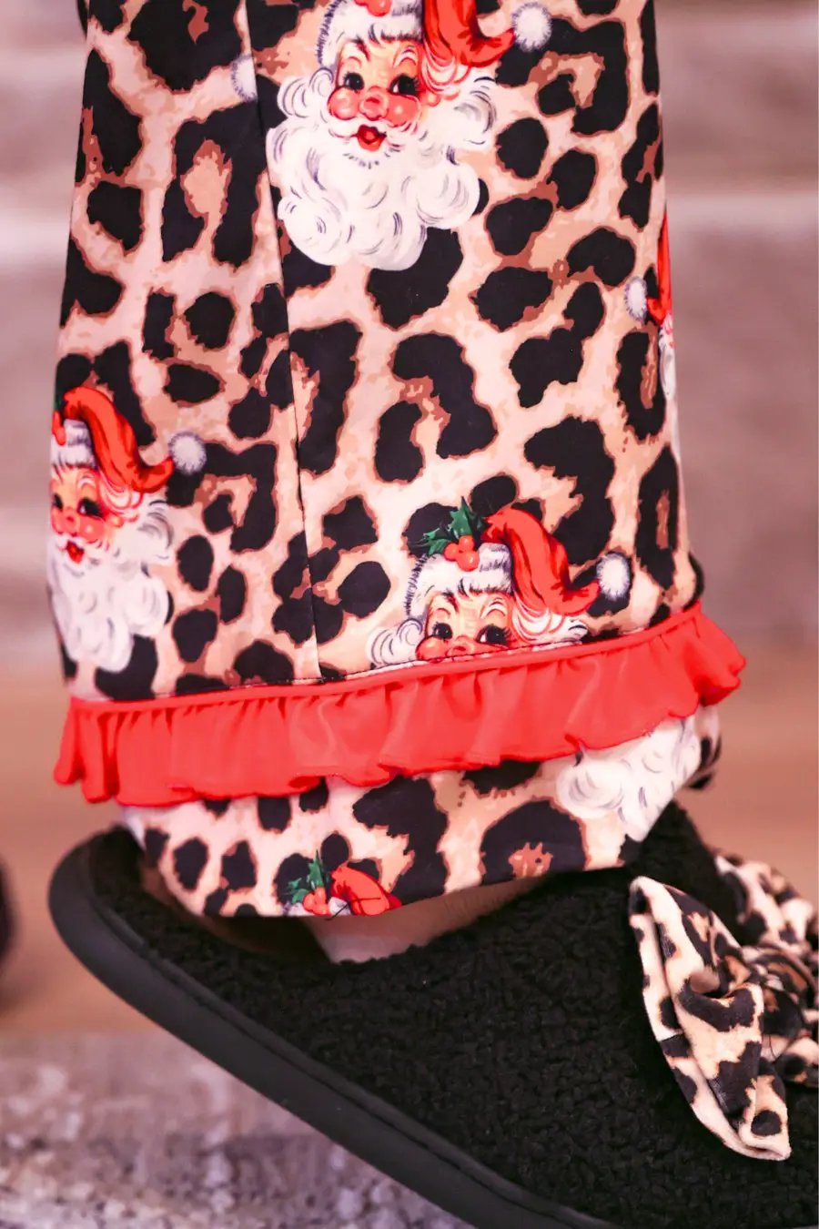 PREORDER- Santa Safari Chic Ruffle Pajama Set by Jess Lea