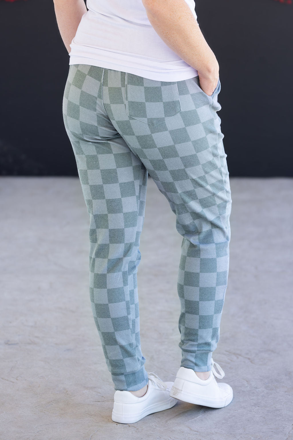 IN STOCK Classic Joggers - Olive Checkers FINAL SALE