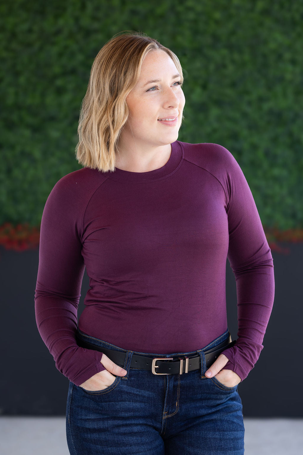 IN STOCK Blair Long Sleeve Top - Plum FINAL SALE