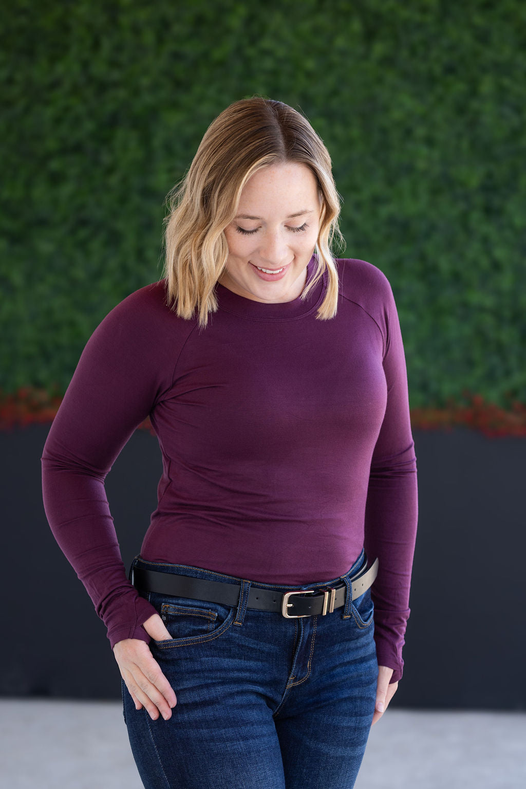IN STOCK Blair Long Sleeve Top - Plum FINAL SALE