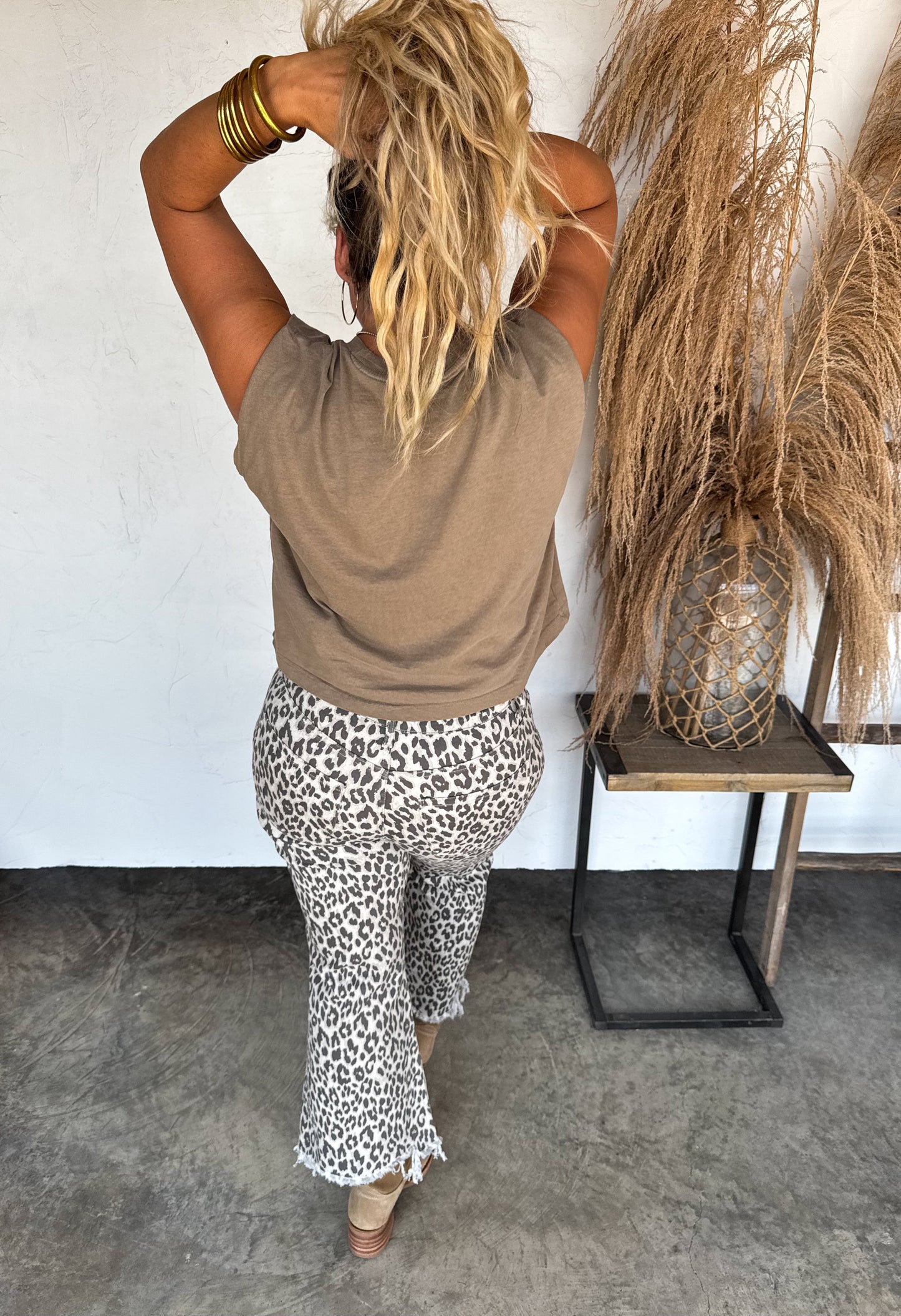 URBAN NON DISTRESSED CHEETAH JEAN