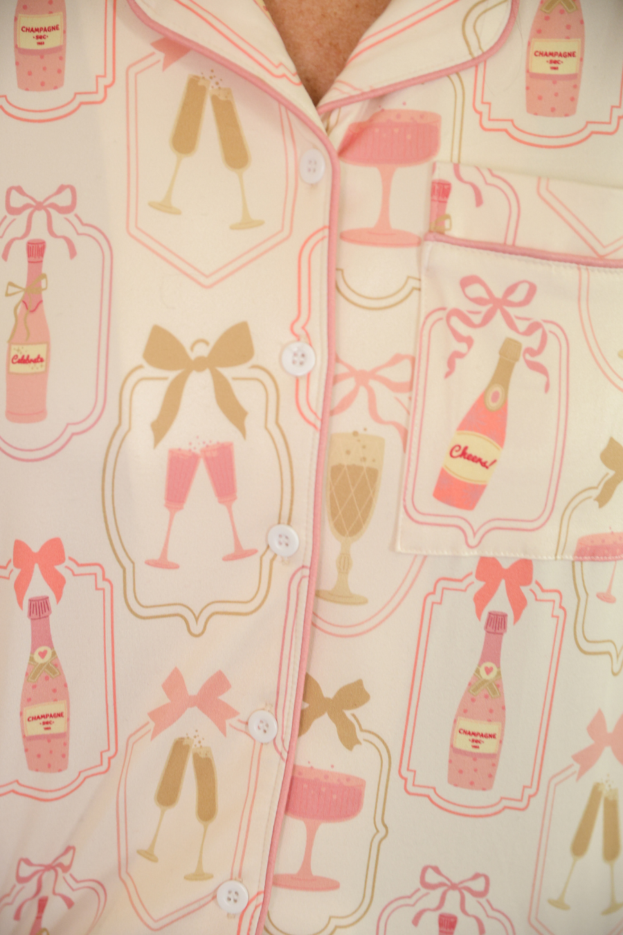 PREORDER-Bows & Bubbly Ruffle Pajama Set