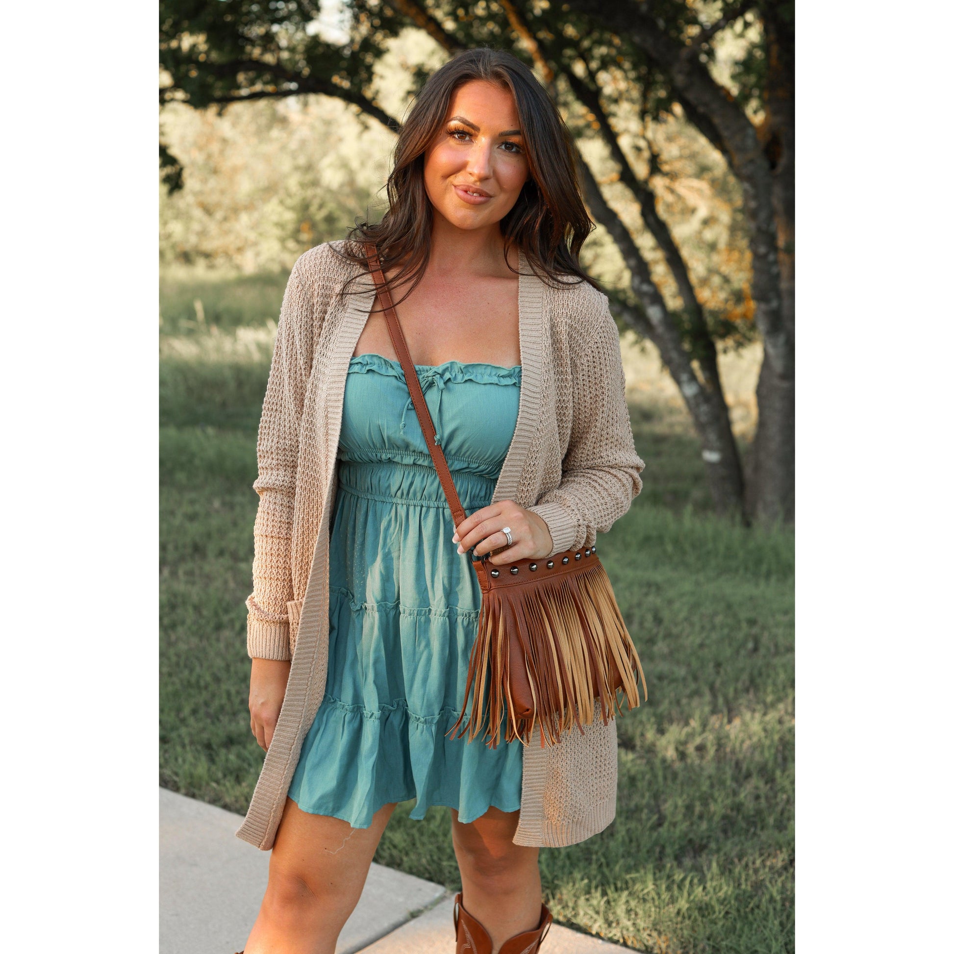 Boho fringe crossbody bag boutique fashion accessory