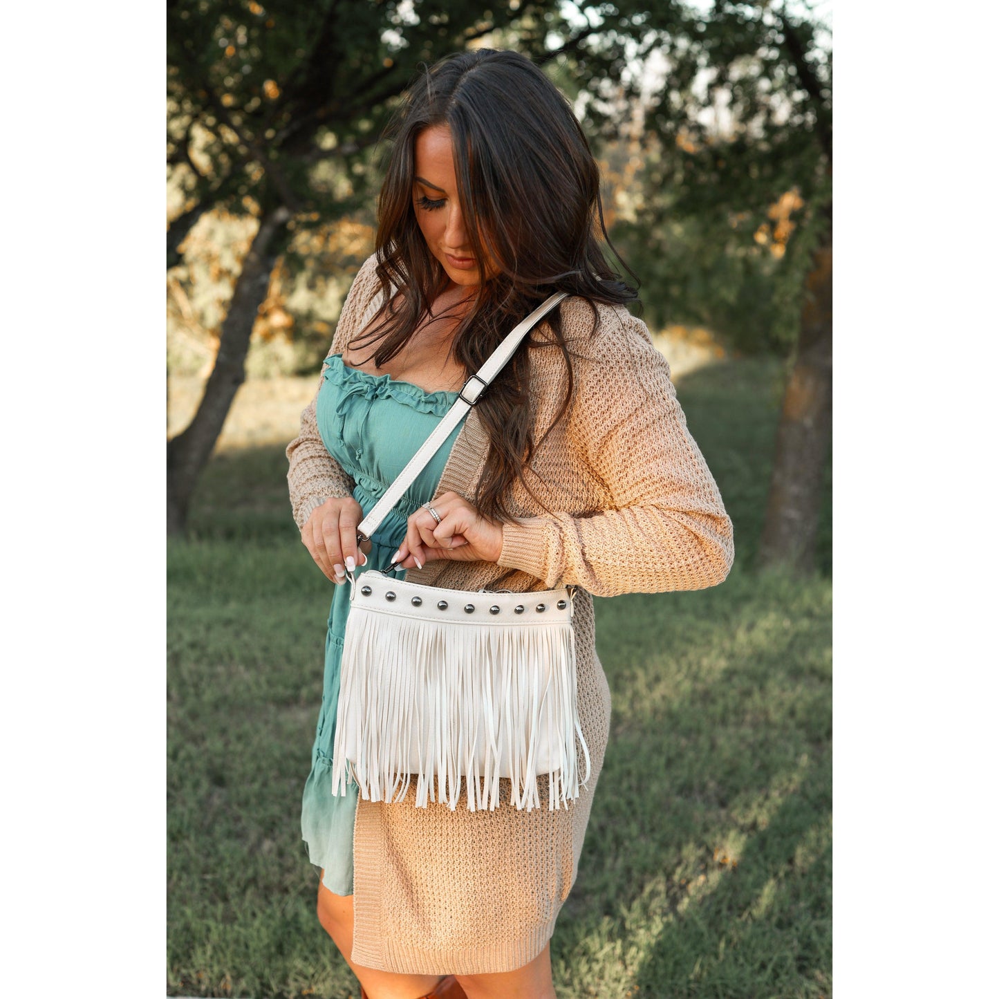 Boho fringe crossbody bag boutique fashion accessory