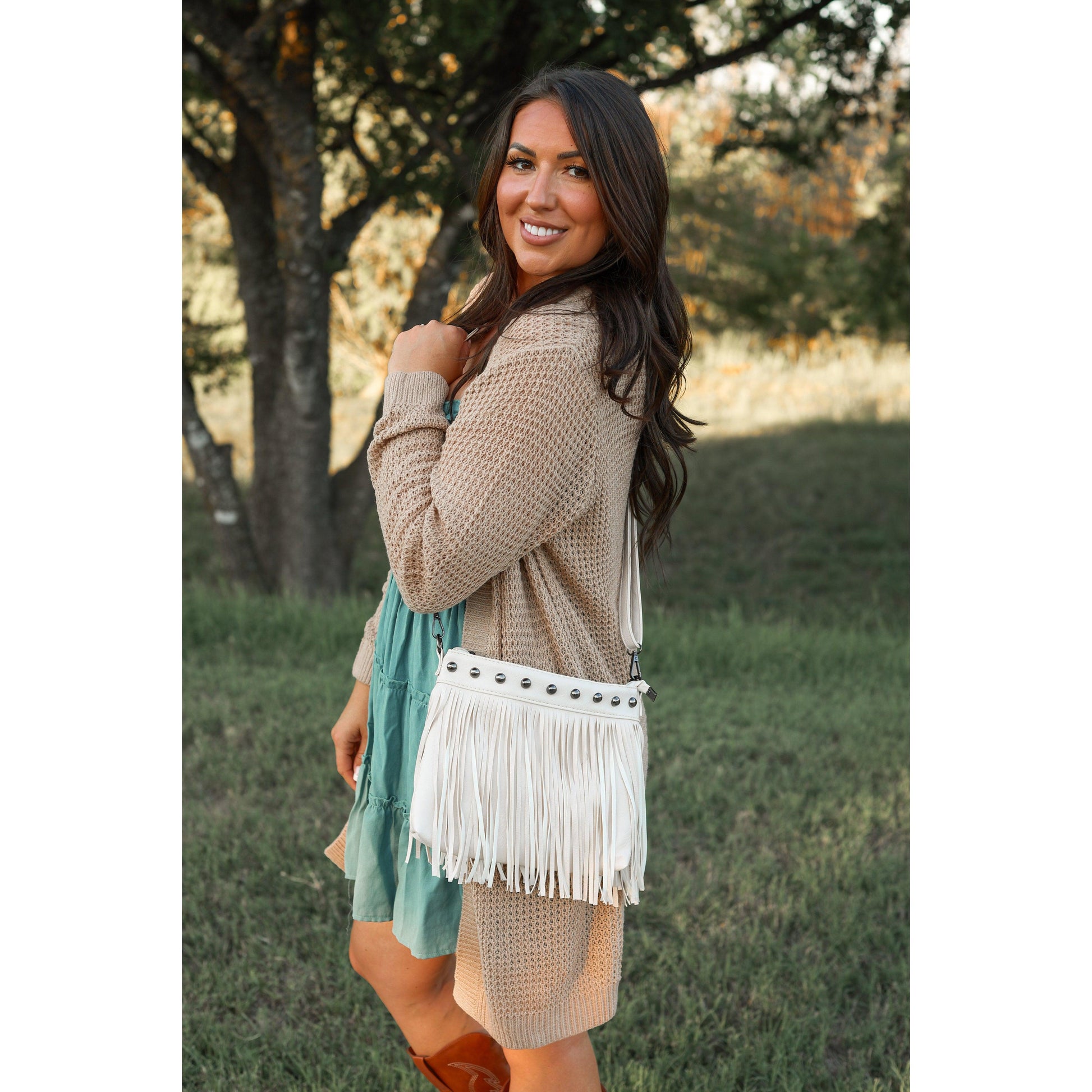 Boho fringe crossbody bag boutique fashion accessory