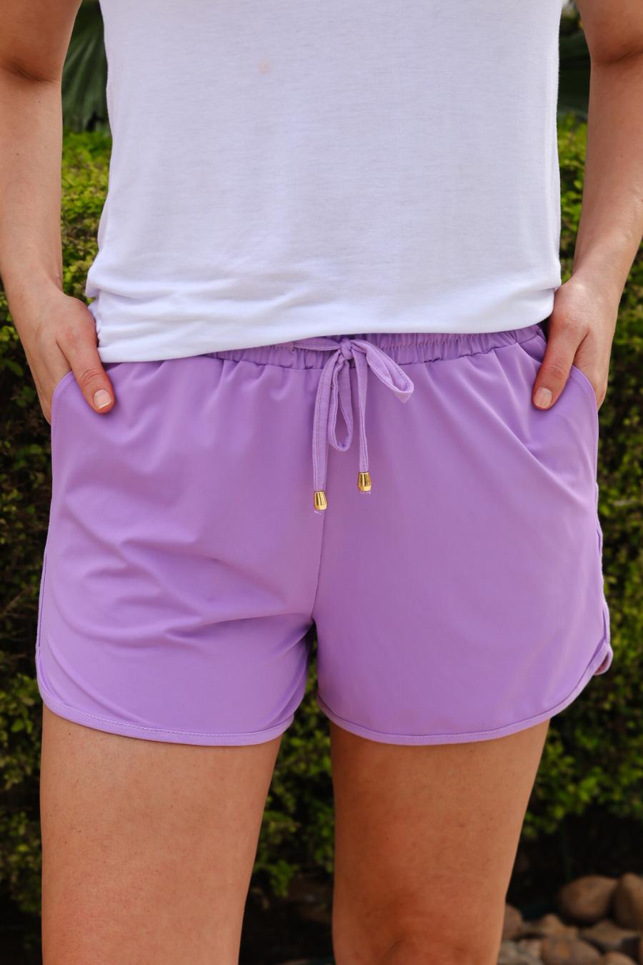 Solid Lavender Everyday Shorts by Jess Lea
