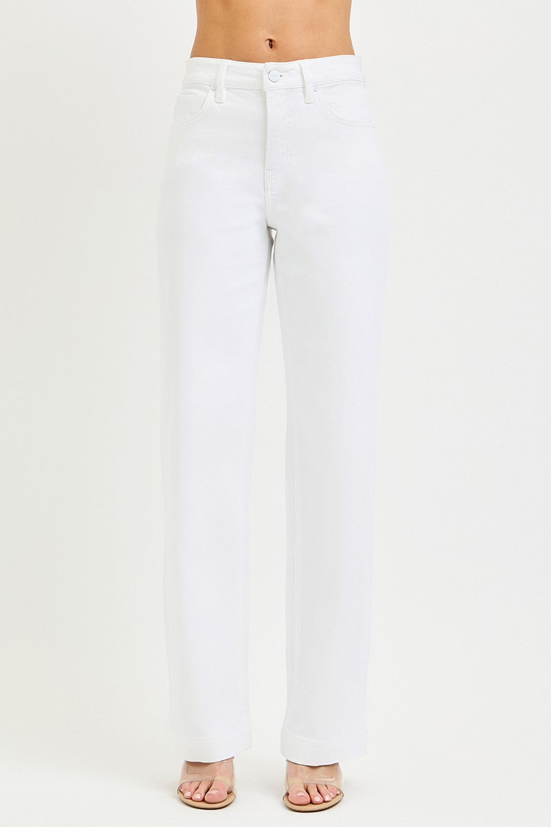 RISEN Full Size High Rise Wide Baggy Pants Plus Size by Trendsi