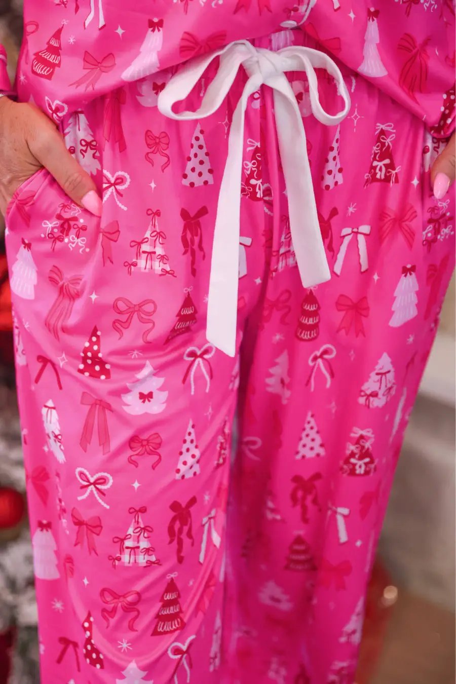 PREORDER- Pretty Pink Christmas Ruffle Pajama Set by Jess Lea