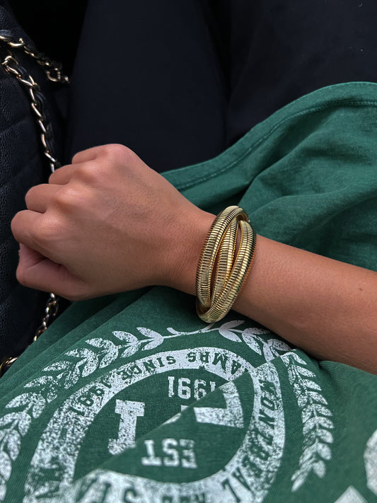 TRIPLE GOLD EMMA BRACELET by Chansuttpearls