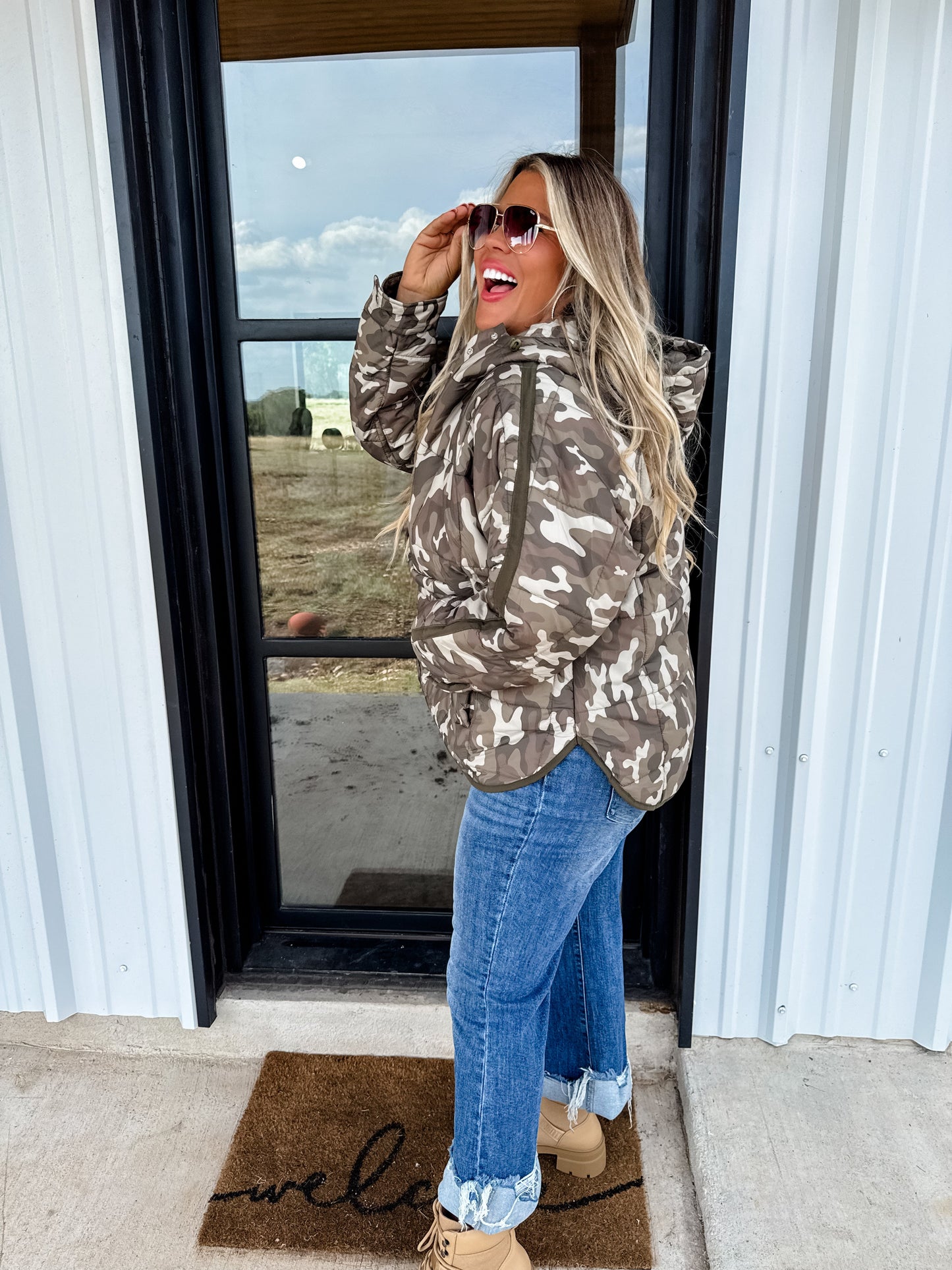 PRINTED PEYTON PUFFER JACKET