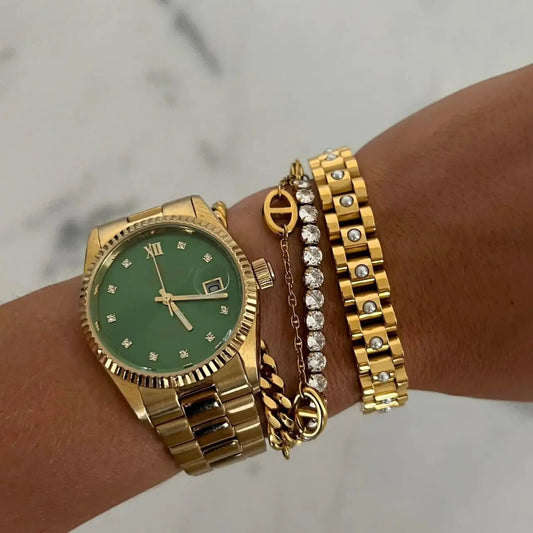 PEARL GOLD WATCH BAND BRACELET by Chansuttpearls