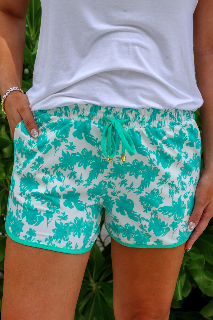 Eternal Blossom Everyday Shorts- Mint by Jess Lea
