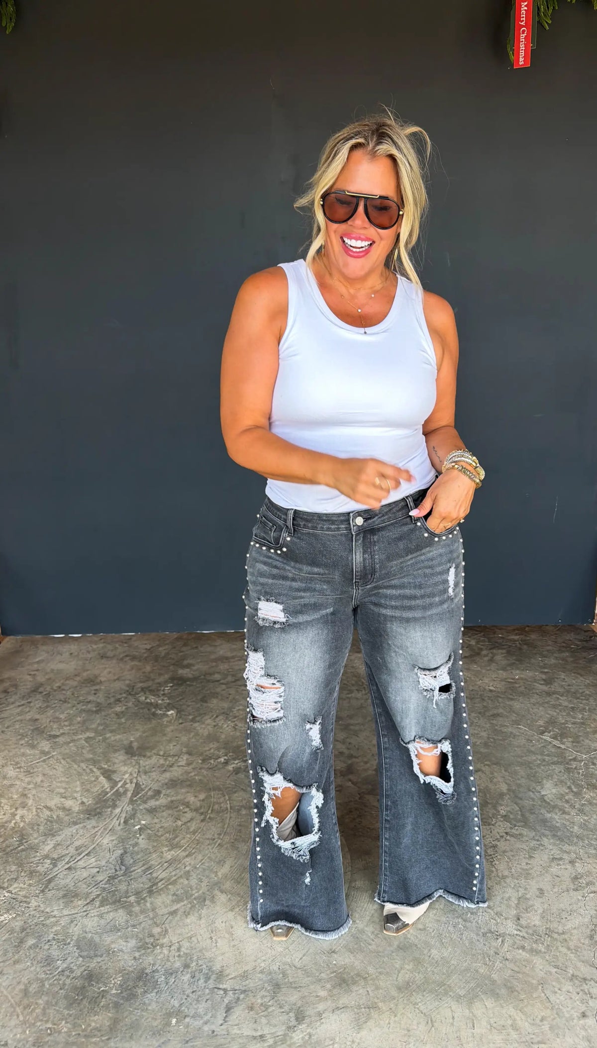 PREORDER- OFF THE GRID STUDDED JEANS by BLAKELEY