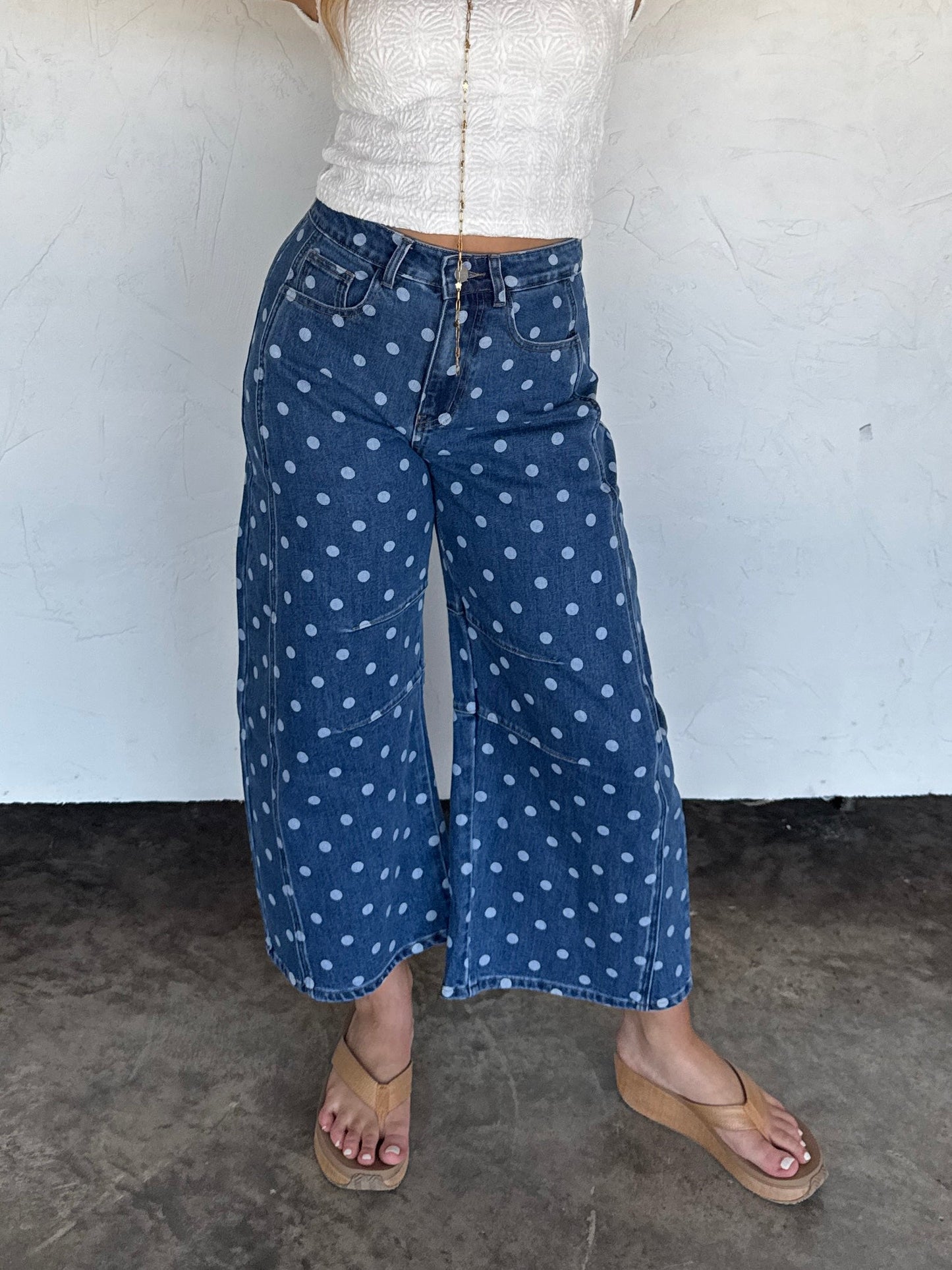 DARLING DOT BARREL JEANS by Blakeley