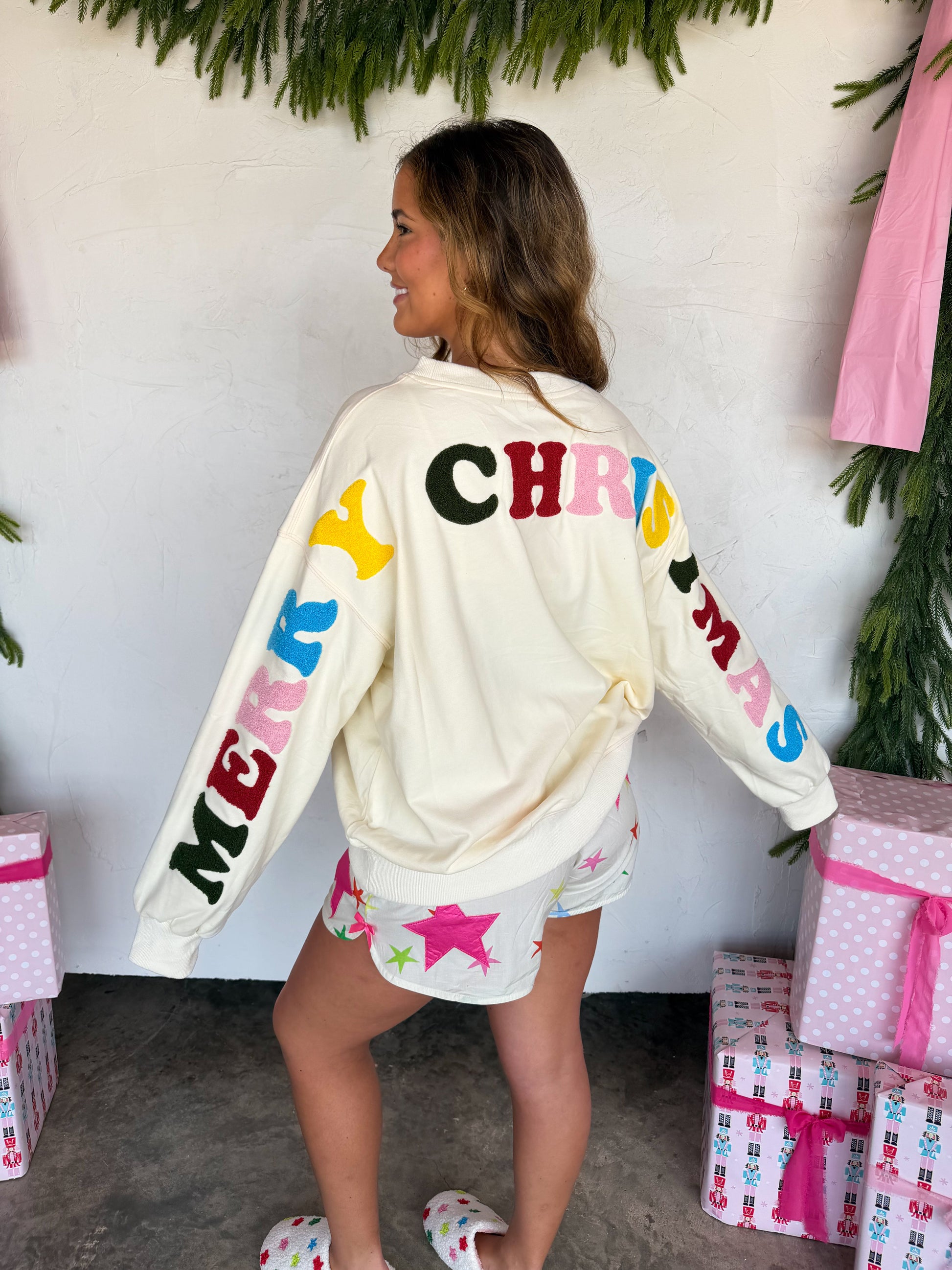 PREORDER- MERRY MESSAGE SWEATSHIRT by BLAKELEY