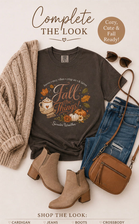 Womens Cozy Fall Coffee Pumpkin Tee Espresso Dyed Vintage Graphic Autumn Apparel by Knitted Grace