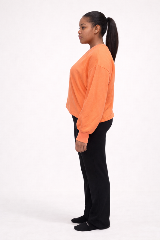 Light Fleece Midi Balloon Sleeve Sweater - Girl Code Couture