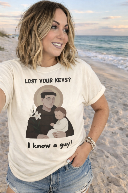 Saint Anthony Lost Your Keys? I Know a Guy Tee