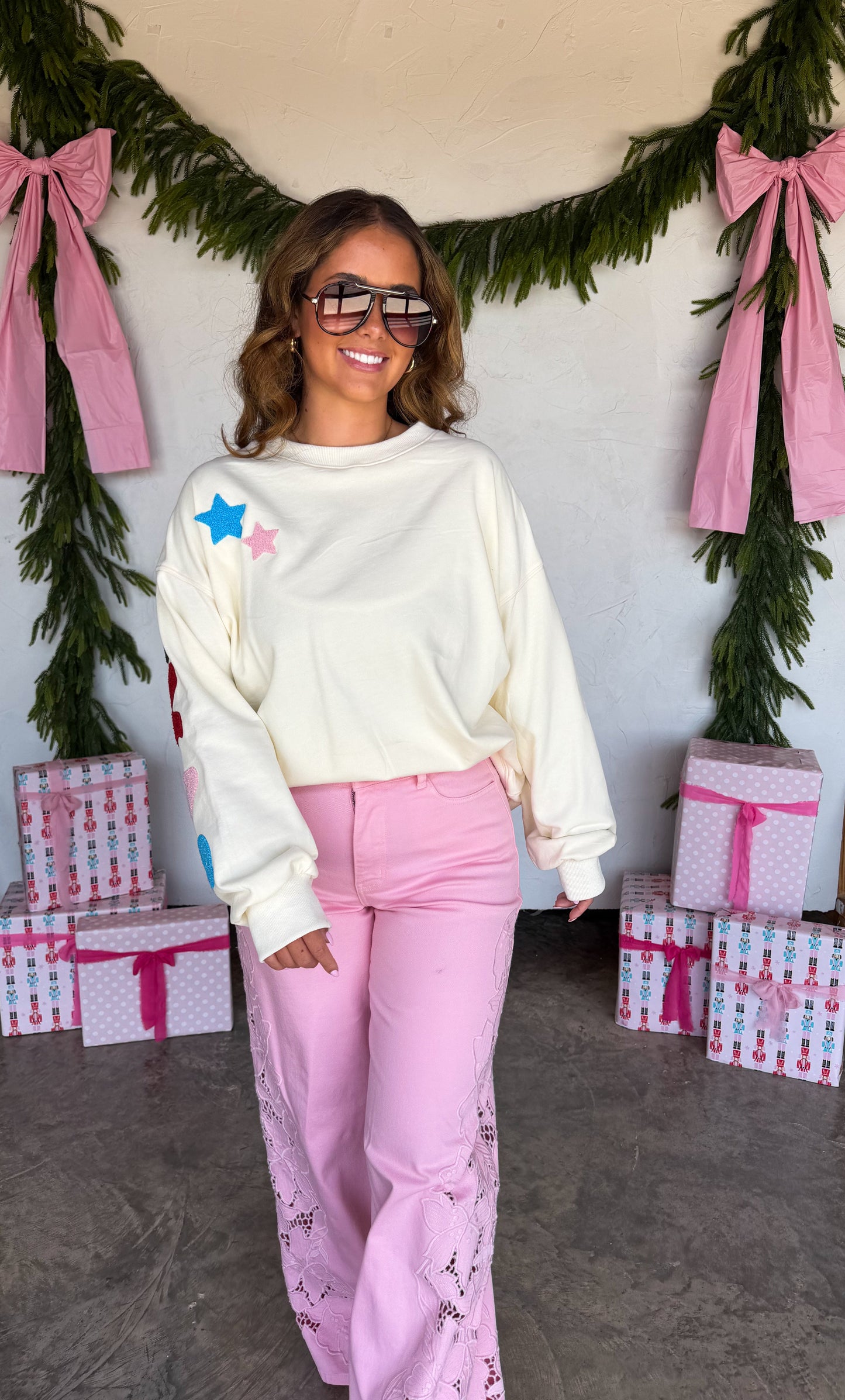 PREORDER- MERRY MESSAGE SWEATSHIRT by BLAKELEY